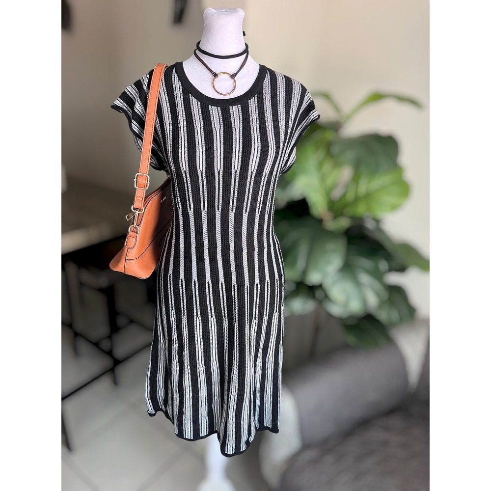 Spense Striped Knit Dress Size M